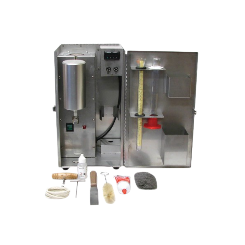 Retort kit with 50 ml distillation chamber, heating element and graduated condensate receiver